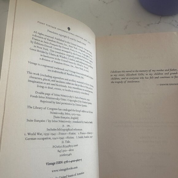 Bestseller "Suite Francaise" a Novel - Picture 5 of 6